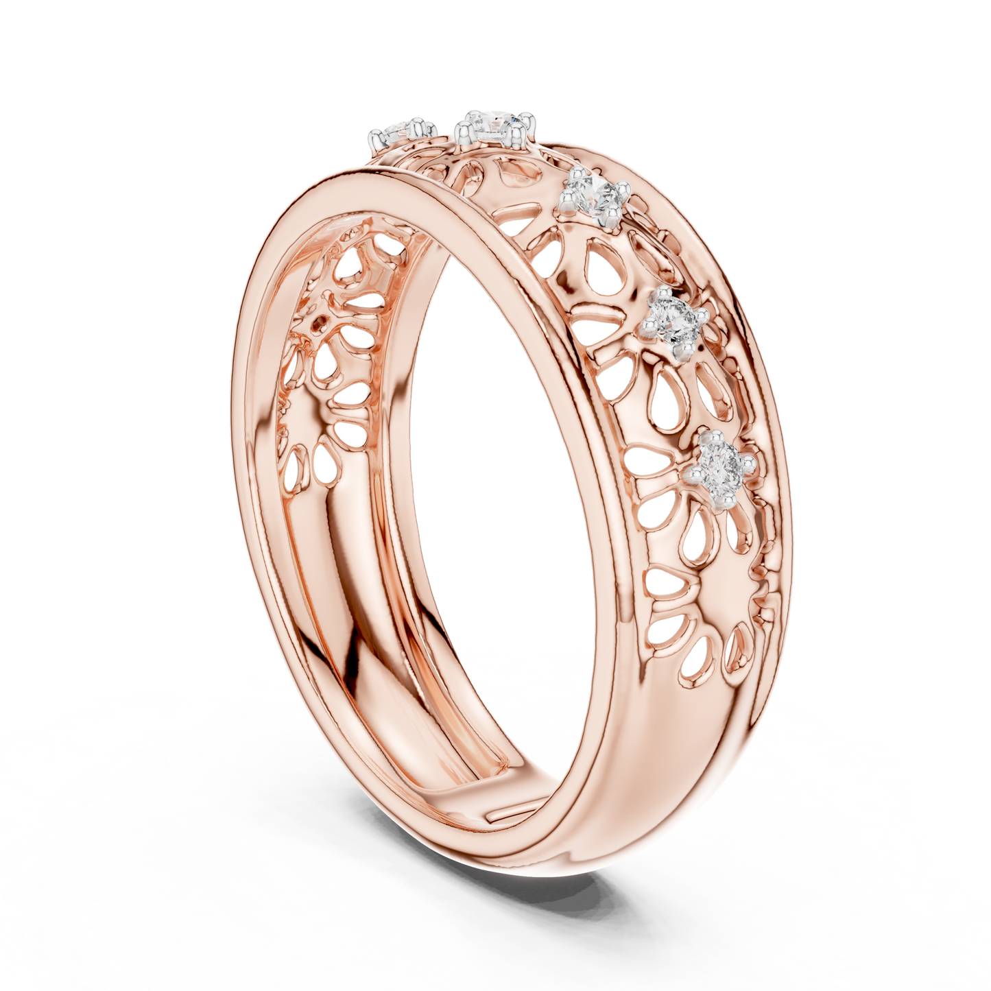 Luxury Open Floral Ring