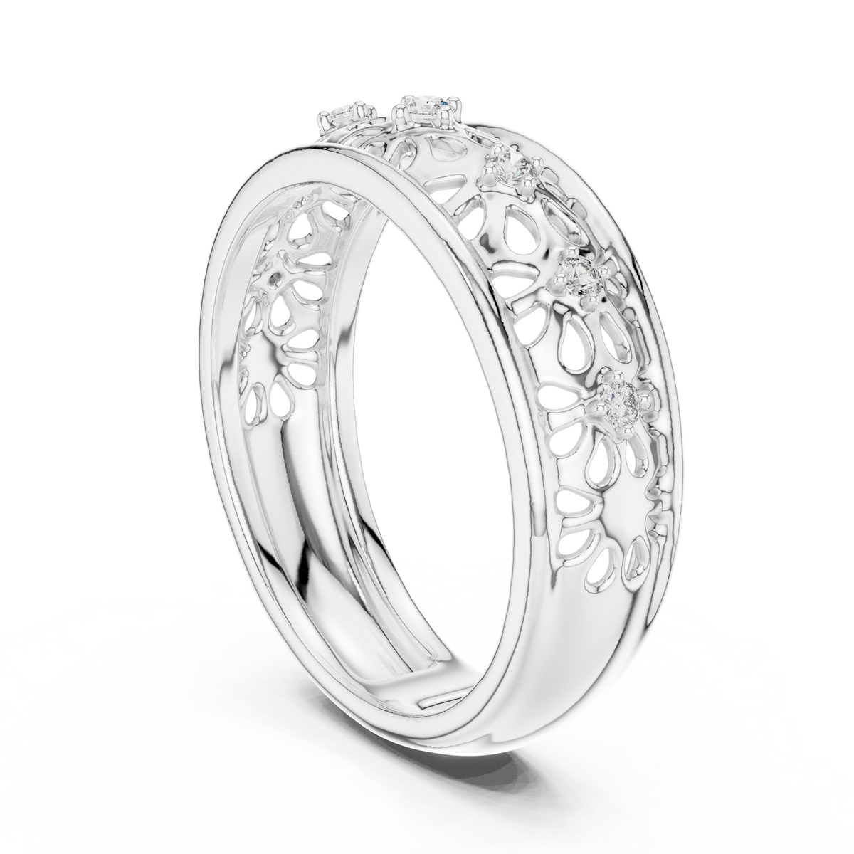 Luxury Open Floral Ring