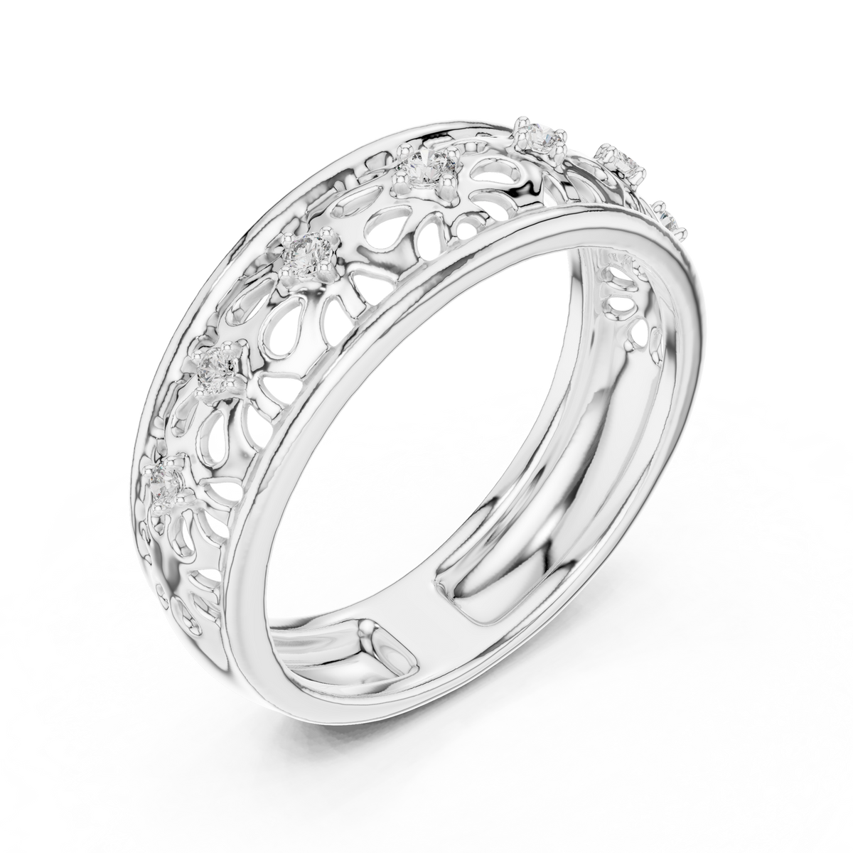 Luxury Open Floral Ring