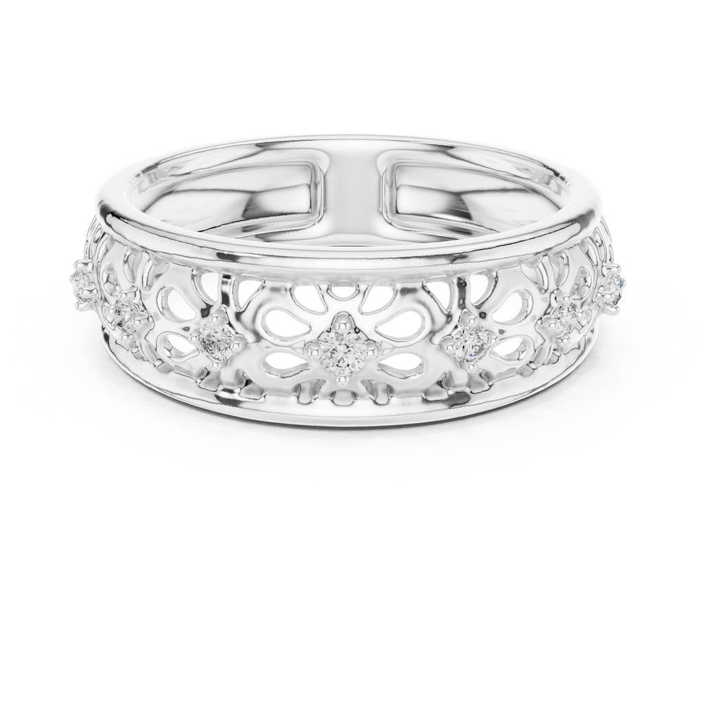 Luxury Open Floral Ring