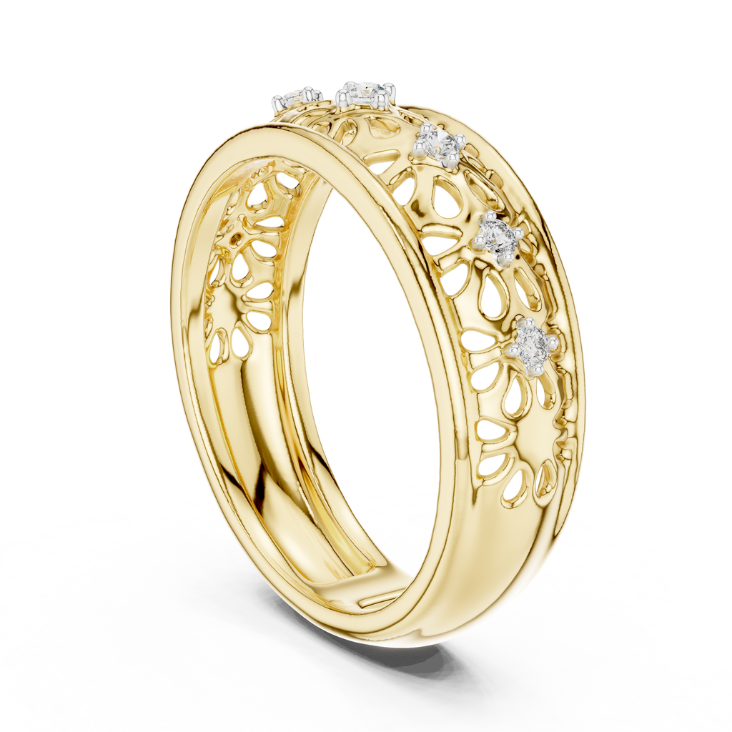 Luxury Open Floral Ring