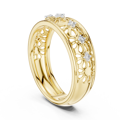 Luxury Open Floral Ring