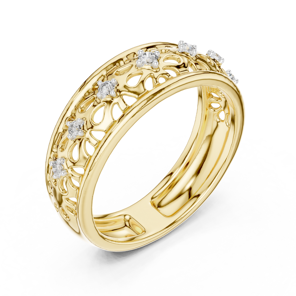 Luxury Open Floral Ring