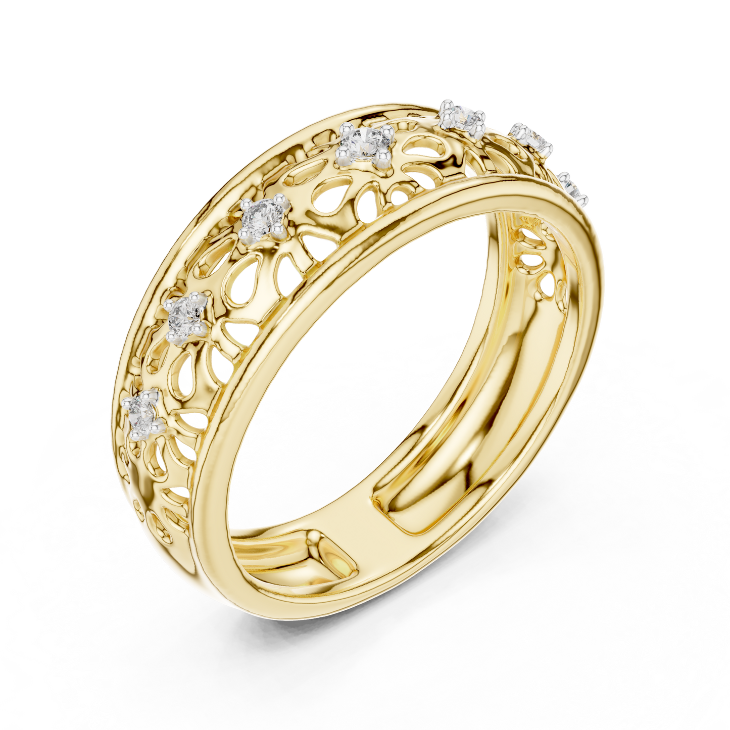 Luxury Open Floral Ring