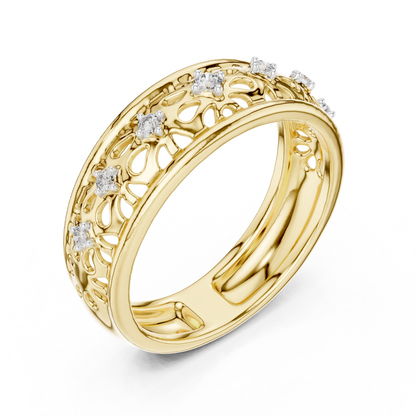 Luxury Open Floral Ring
