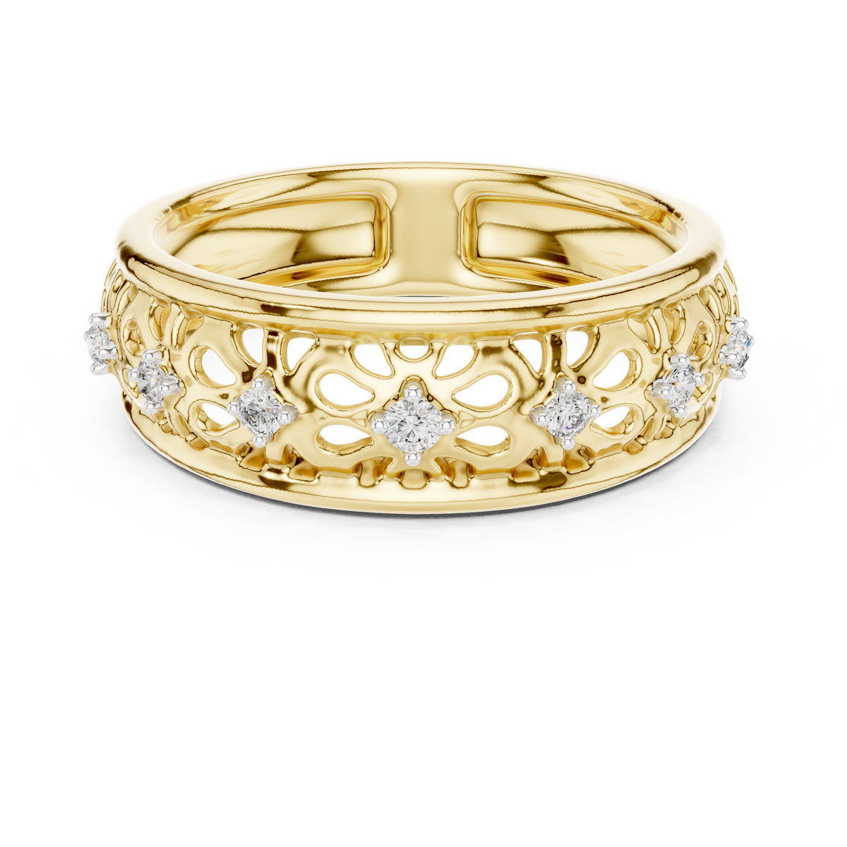 Luxury Open Floral Ring