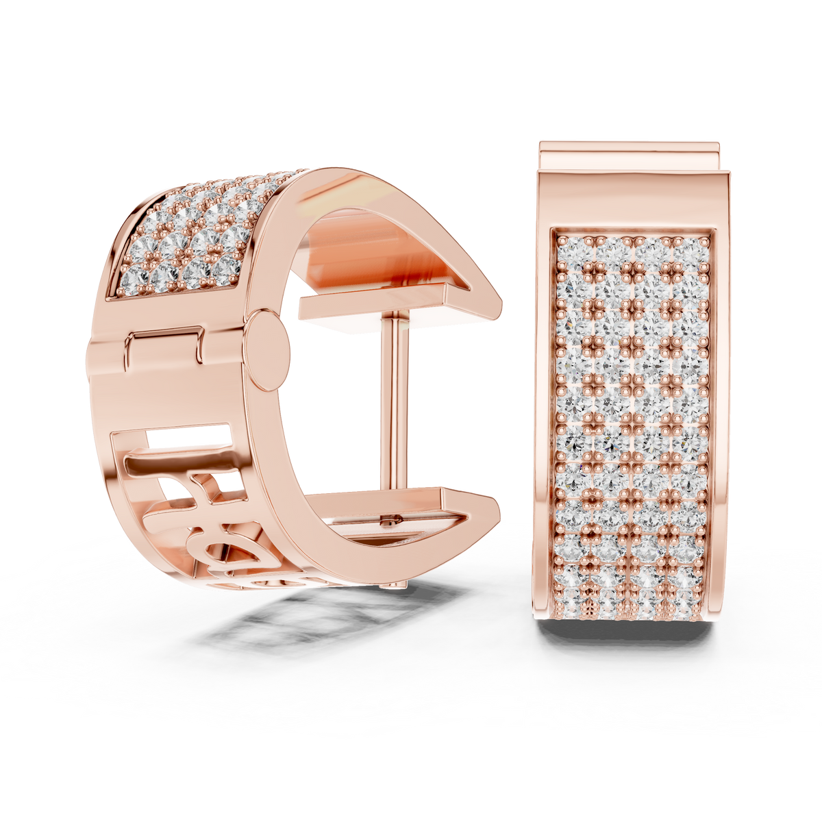 Beautiful Diamond Hoop Earrings | Elegant Gold Diamond Hoops for Women