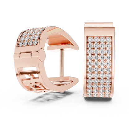 Beautiful Diamond Hoop Earrings | Elegant Gold Diamond Hoops for Women