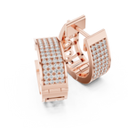 Beautiful Diamond Hoop Earrings | Elegant Gold Diamond Hoops for Women