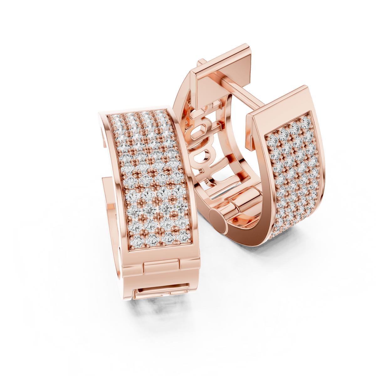 Beautiful Diamond Hoop Earrings | Elegant Gold Diamond Hoops for Women