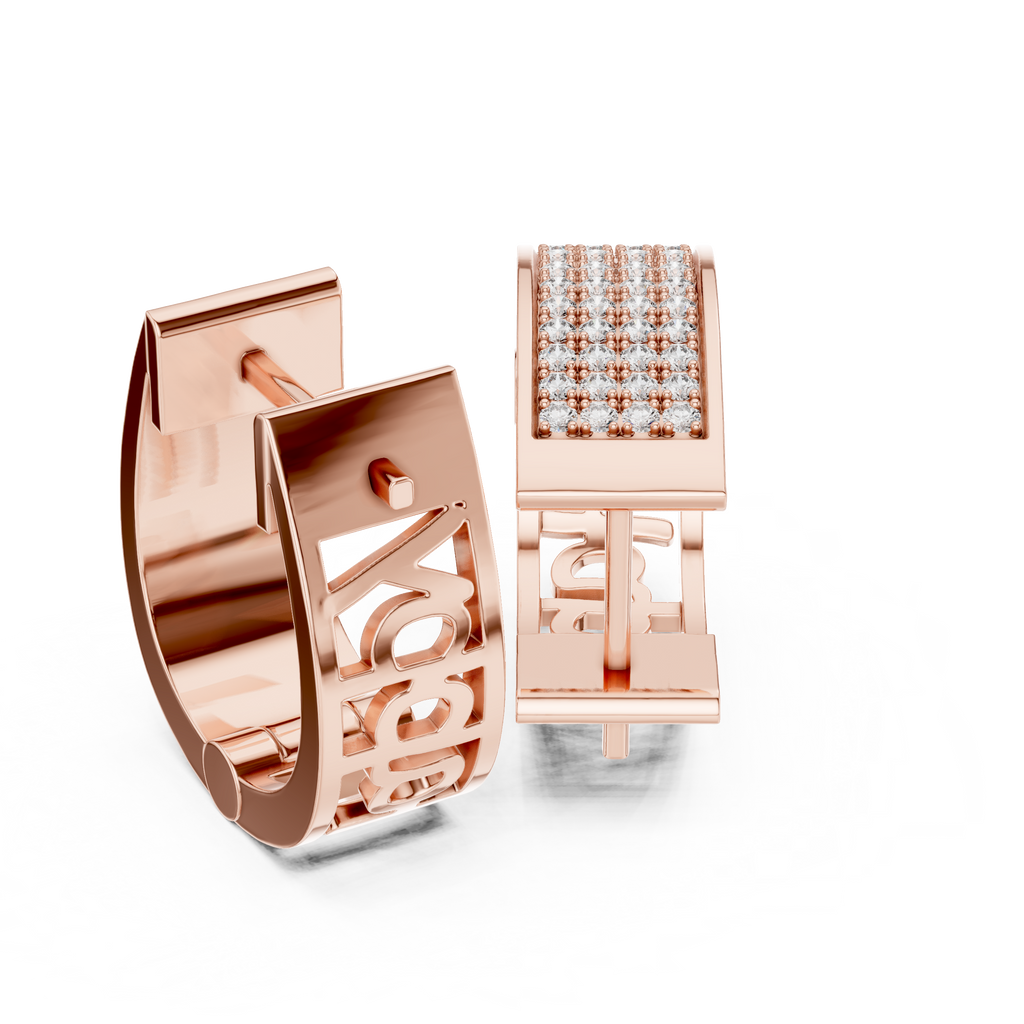 Beautiful Diamond Hoop Earrings | Elegant Gold Diamond Hoops for Women