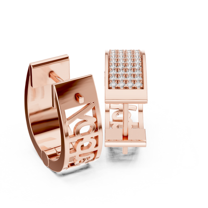 Beautiful Diamond Hoop Earrings | Elegant Gold Diamond Hoops for Women