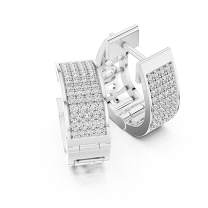Beautiful Diamond Hoop Earrings | Elegant Gold Diamond Hoops for Women