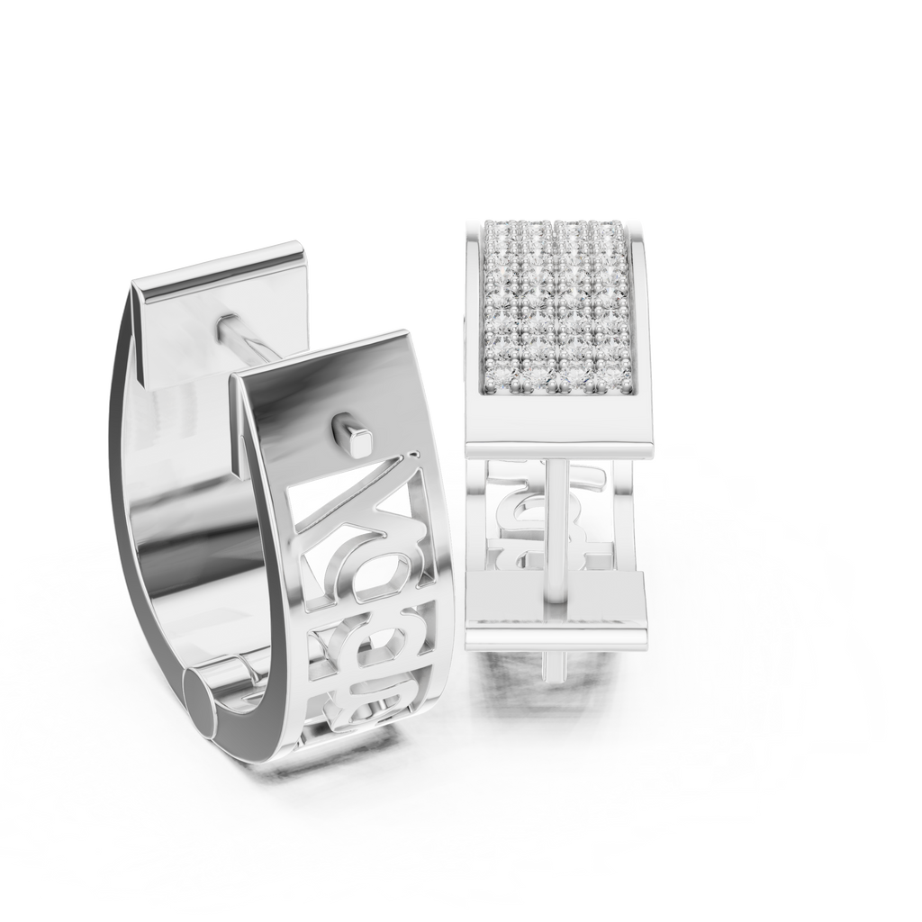 Beautiful Diamond Hoop Earrings | Elegant Gold Diamond Hoops for Women