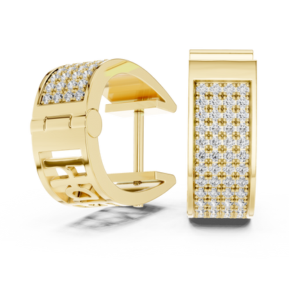 Beautiful Diamond Hoop Earrings | Elegant Gold Diamond Hoops for Women