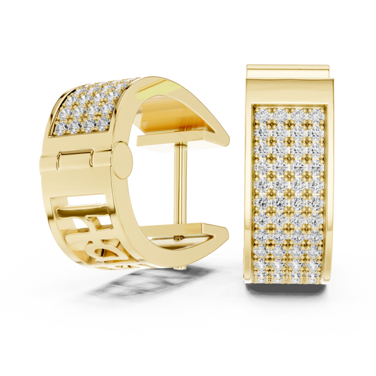 Beautiful Diamond Hoop Earrings | Elegant Gold Diamond Hoops for Women
