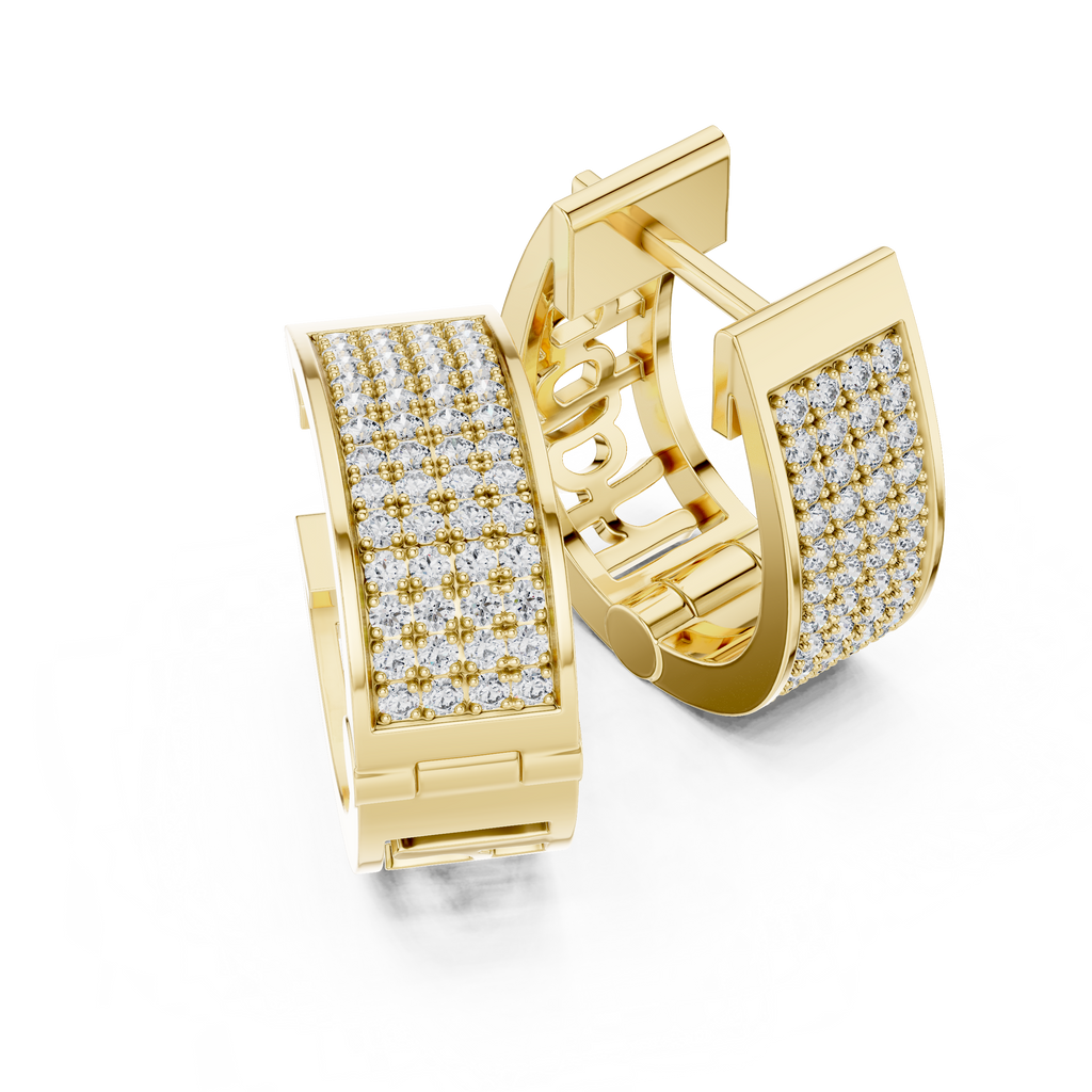 Beautiful Diamond Hoop Earrings | Elegant Gold Diamond Hoops for Women