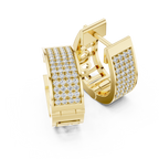 Beautiful Diamond Hoop Earrings | Elegant Gold Diamond Hoops for Women