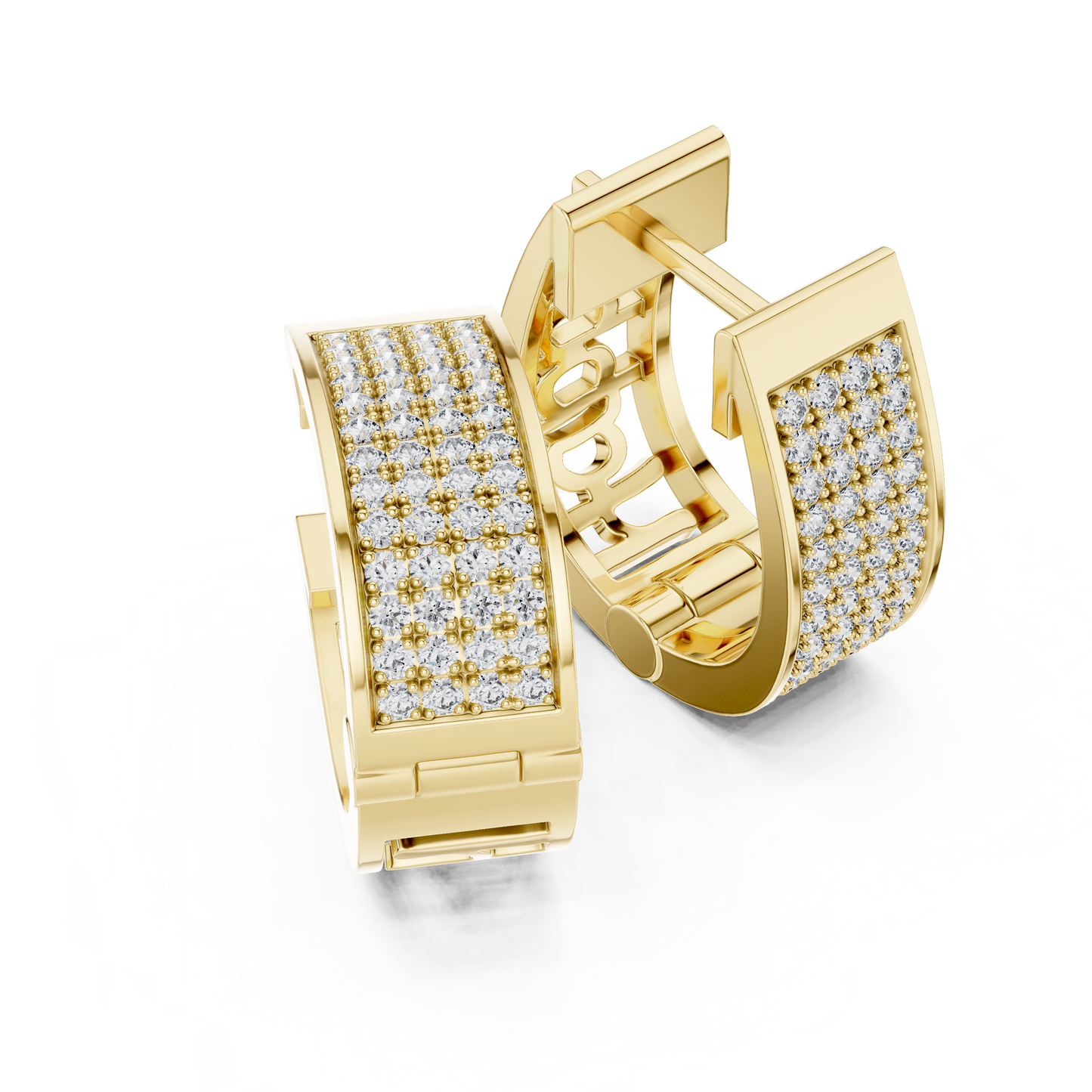 Beautiful Diamond Hoop Earrings | Elegant Gold Diamond Hoops for Women