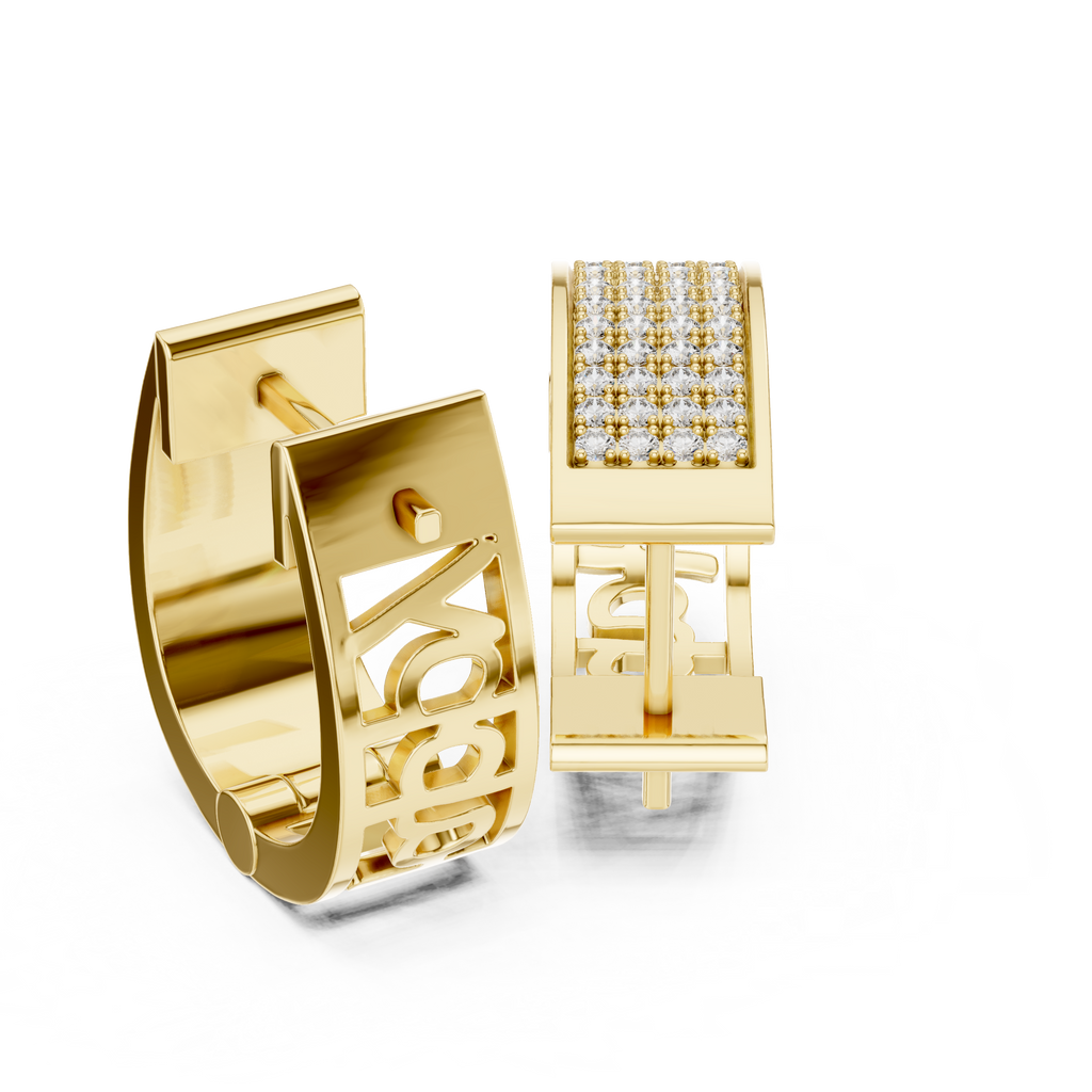 Beautiful Diamond Hoop Earrings | Elegant Gold Diamond Hoops for Women