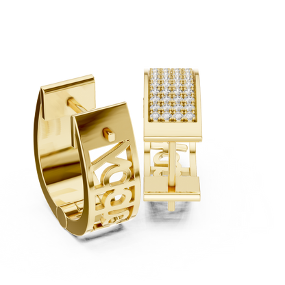 Beautiful Diamond Hoop Earrings | Elegant Gold Diamond Hoops for Women