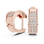 Diamond Hoop Earrings for Women | Minimal Gold Diamond Hoops