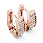 Diamond Hoop Earrings for Women | Minimal Gold Diamond Hoops