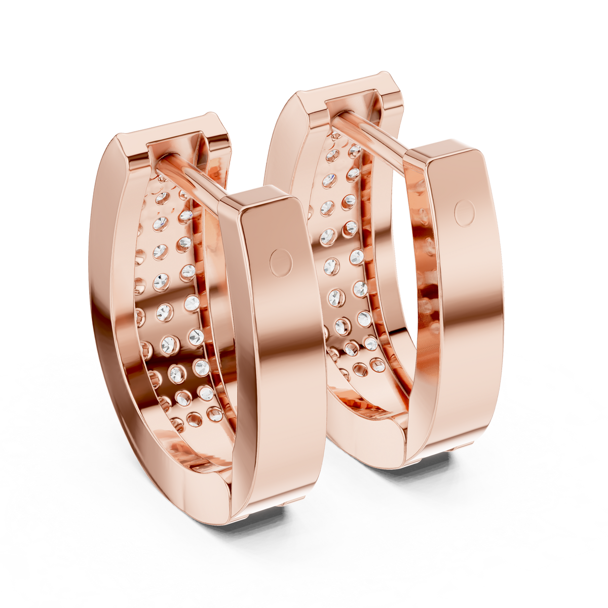 Diamond Hoop Earrings for Women | Minimal Gold Diamond Hoops