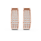 Diamond Hoop Earrings for Women | Minimal Gold Diamond Hoops