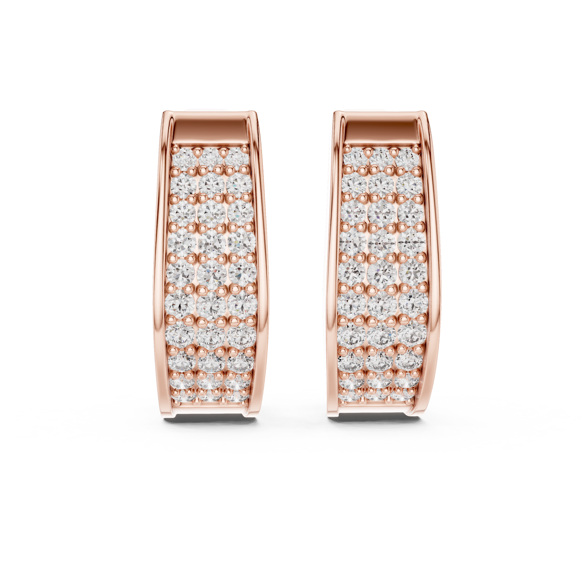 Diamond Hoop Earrings for Women | Minimal Gold Diamond Hoops