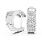 Diamond Hoop Earrings for Women | Minimal Gold Diamond Hoops