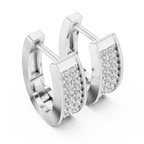 Diamond Hoop Earrings for Women | Minimal Gold Diamond Hoops