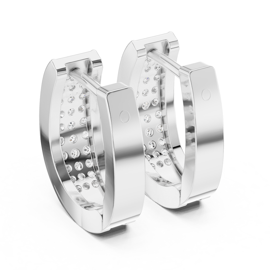 Diamond Hoop Earrings for Women | Minimal Gold Diamond Hoops