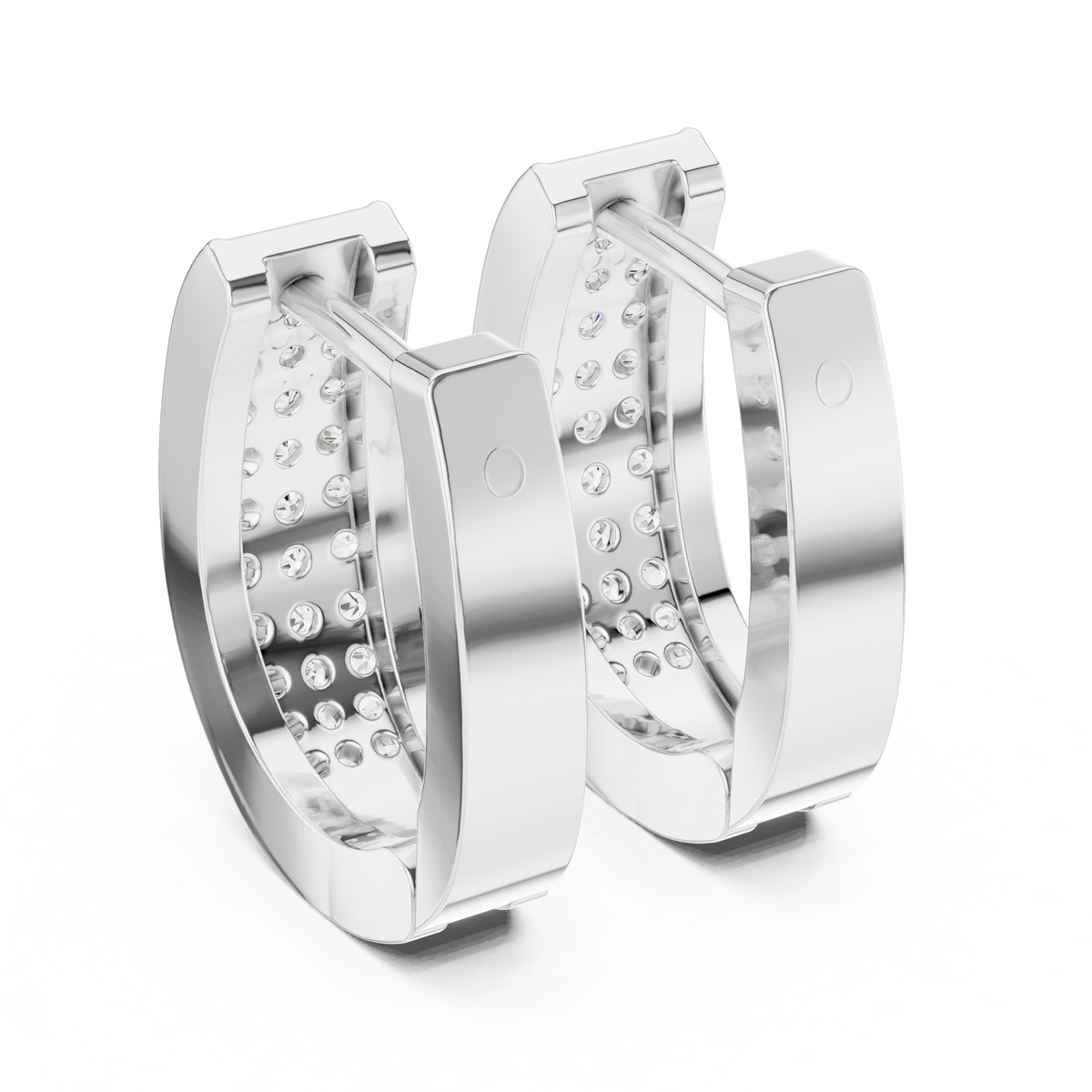Diamond Hoop Earrings for Women | Minimal Gold Diamond Hoops