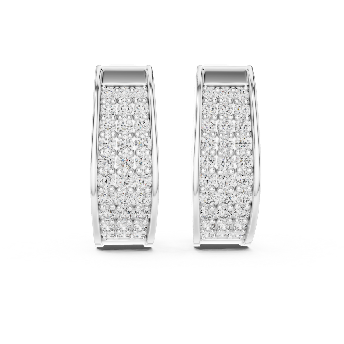 Diamond Hoop Earrings for Women | Minimal Gold Diamond Hoops