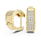 Diamond Hoop Earrings for Women | Minimal Gold Diamond Hoops