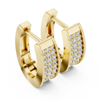 Diamond Hoop Earrings for Women | Minimal Gold Diamond Hoops