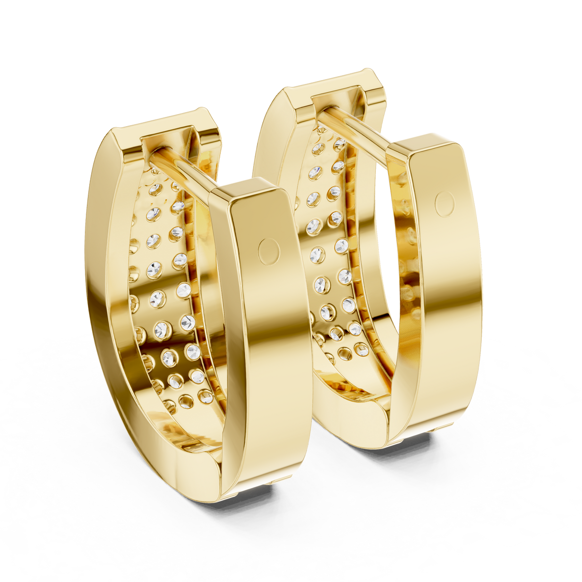Diamond Hoop Earrings for Women | Minimal Gold Diamond Hoops