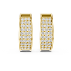 Diamond Hoop Earrings for Women | Minimal Gold Diamond Hoops
