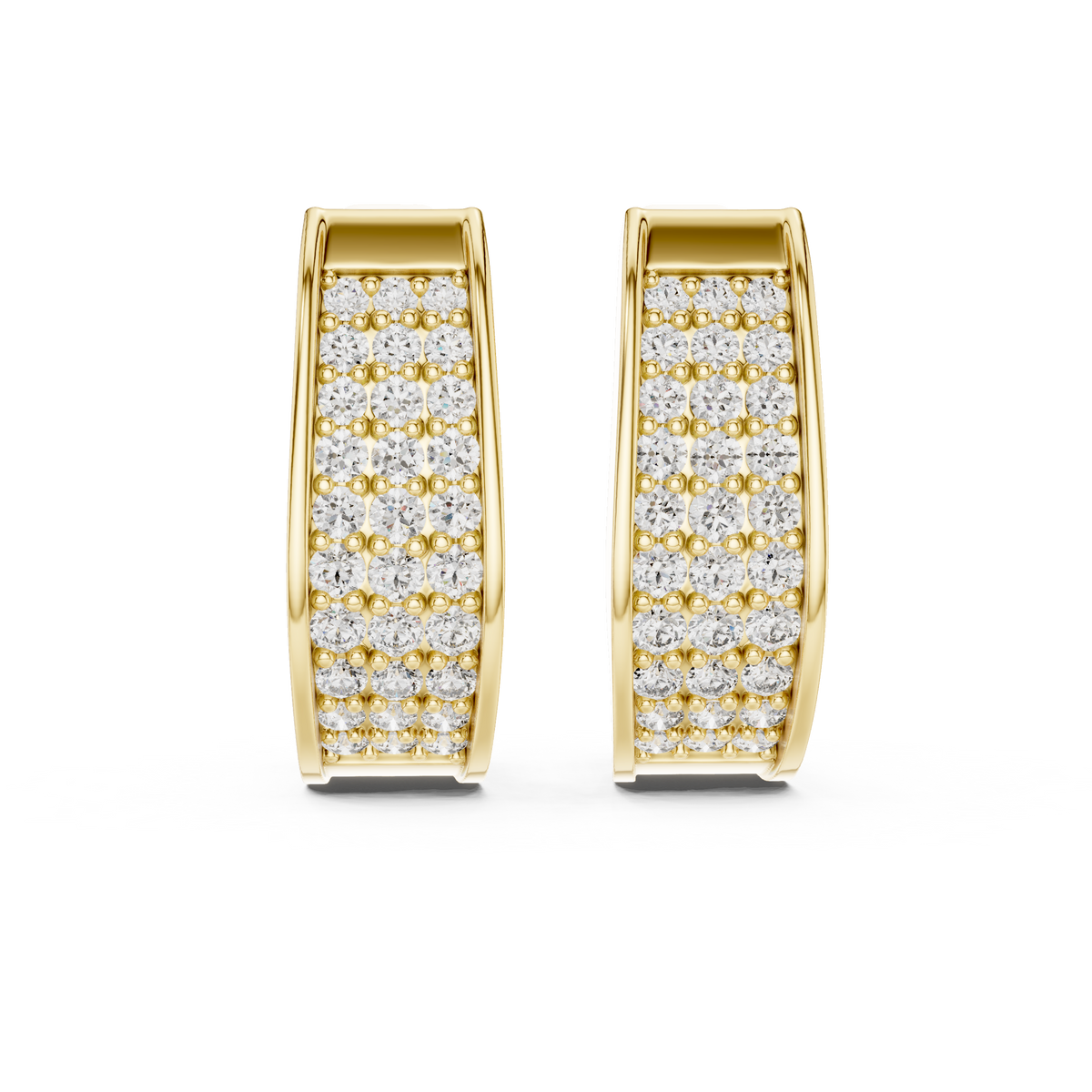 Diamond Hoop Earrings for Women | Minimal Gold Diamond Hoops