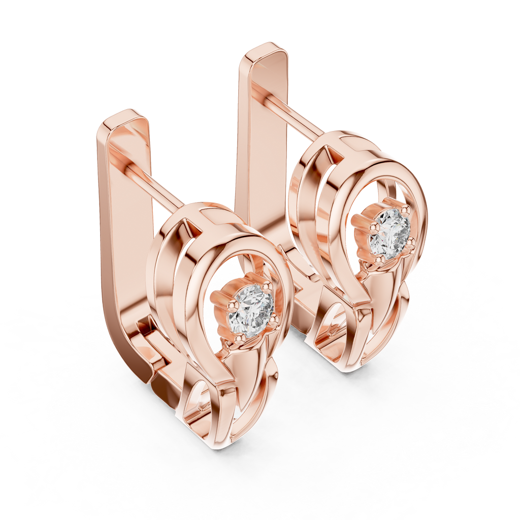 Floral Cluster Diamond Hoop Earrings | Elegant Gold Hoops for Women
