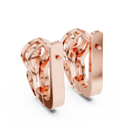 Floral Cluster Diamond Hoop Earrings | Elegant Gold Hoops for Women