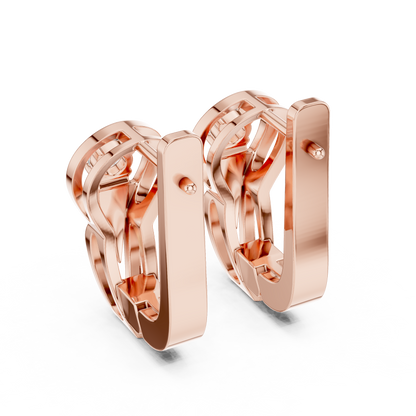 Floral Cluster Diamond Hoop Earrings | Elegant Gold Hoops for Women