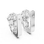 Floral Cluster Diamond Hoop Earrings | Elegant Gold Hoops for Women