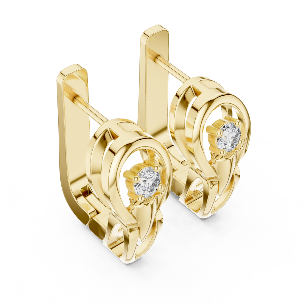 Floral Cluster Diamond Hoop Earrings | Elegant Gold Hoops for Women