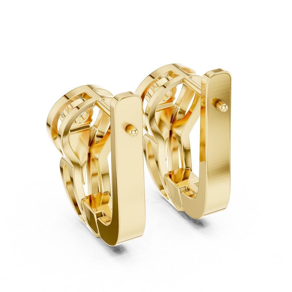 Floral Cluster Diamond Hoop Earrings | Elegant Gold Hoops for Women
