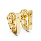 Floral Cluster Diamond Hoop Earrings | Elegant Gold Hoops for Women