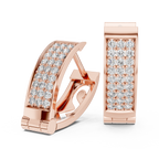Sparkling Diamond Hoop Earrings | Stylish Gold Diamond Hoops