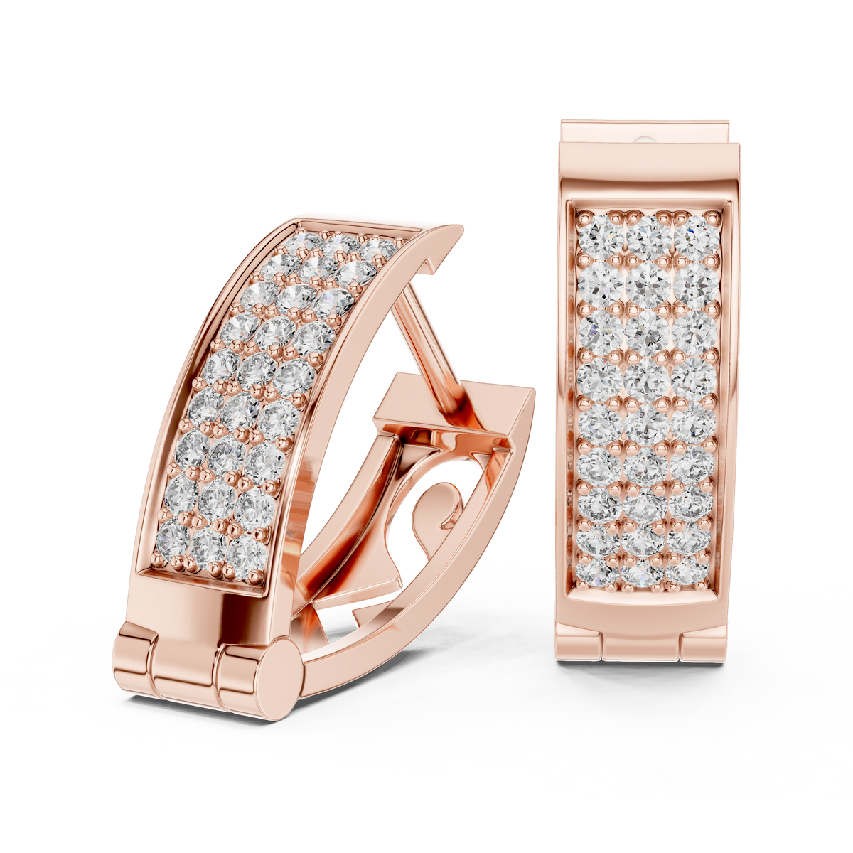 Sparkling Diamond Hoop Earrings | Stylish Gold Diamond Hoops