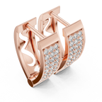 Sparkling Diamond Hoop Earrings | Stylish Gold Diamond Hoops